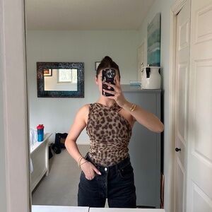 Zara Leopard Print Bodysuit